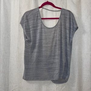 Gray short sleeve with tie, back size medium express